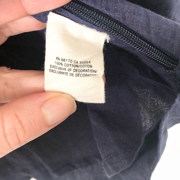 Floreat - Anthropologie Navy and Cream Lace Cotton Blouse - Size XS - Picture 8 of 9